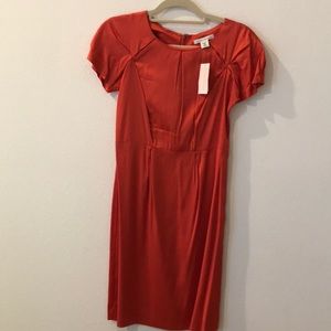 Beautiful orange satin dress